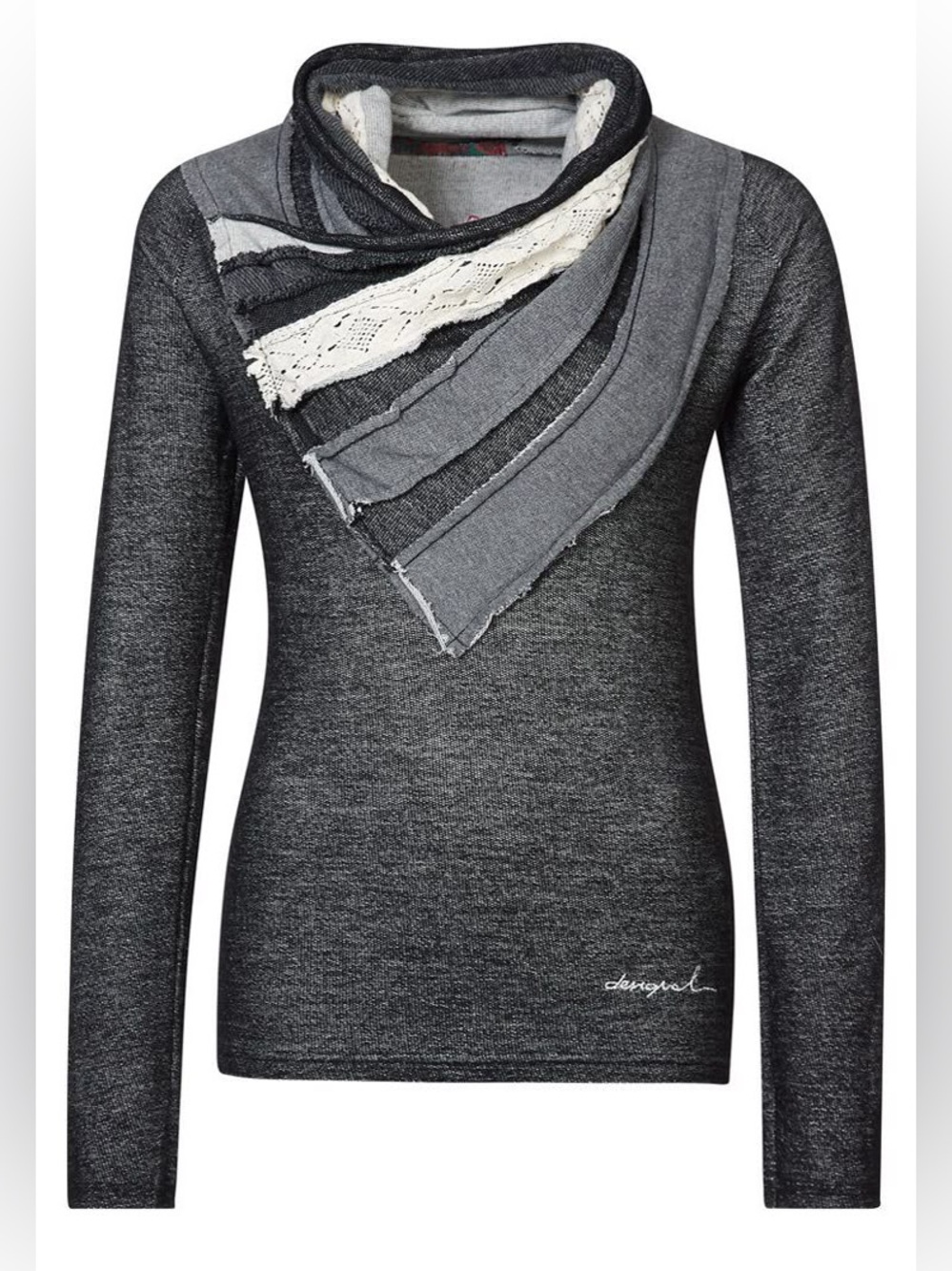 Desigual Shawl Collar Sweater
